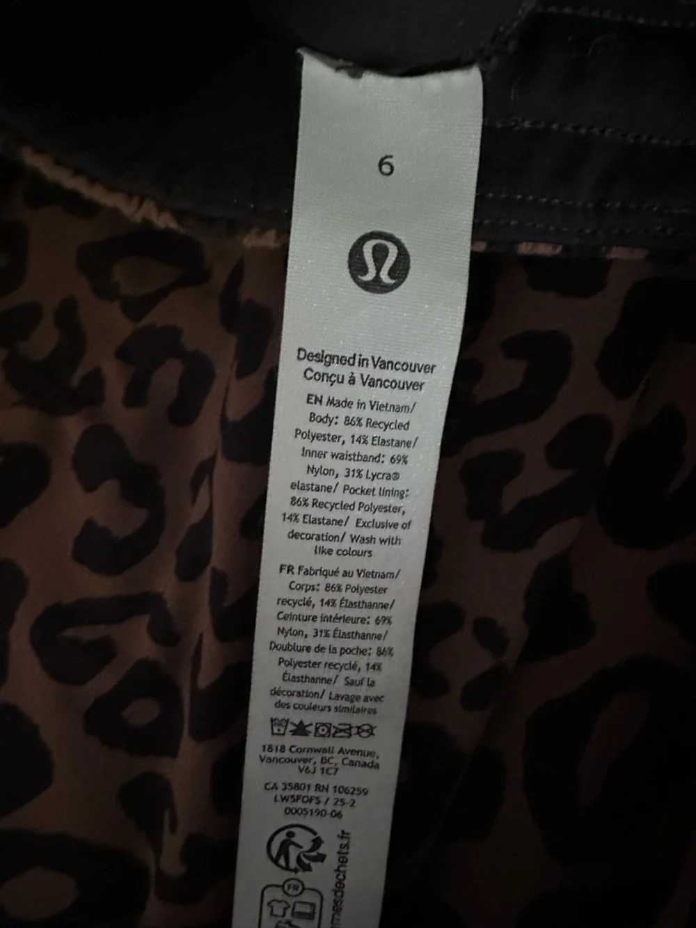 lululemon athletica Wide-Leg Leopard Print Pants — Brown/Black - Picture 3 of 4